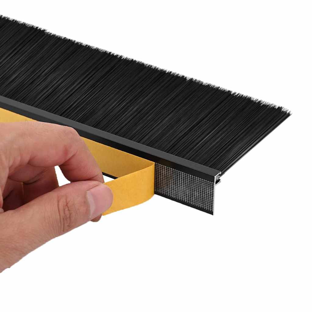 vidaXL Αυτοκόλλητες σφραγίδες πόρτας 6 pcs Μαύρο 100 cm