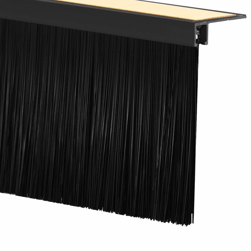 vidaXL Αυτοκόλλητες σφραγίδες πόρτας 12 pcs Μαύρο 100 cm