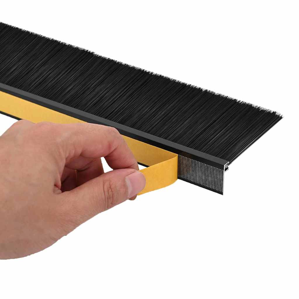 vidaXL Αυτοκόλλητες σφραγίδες πόρτας 12 pcs Μαύρο 100 cm