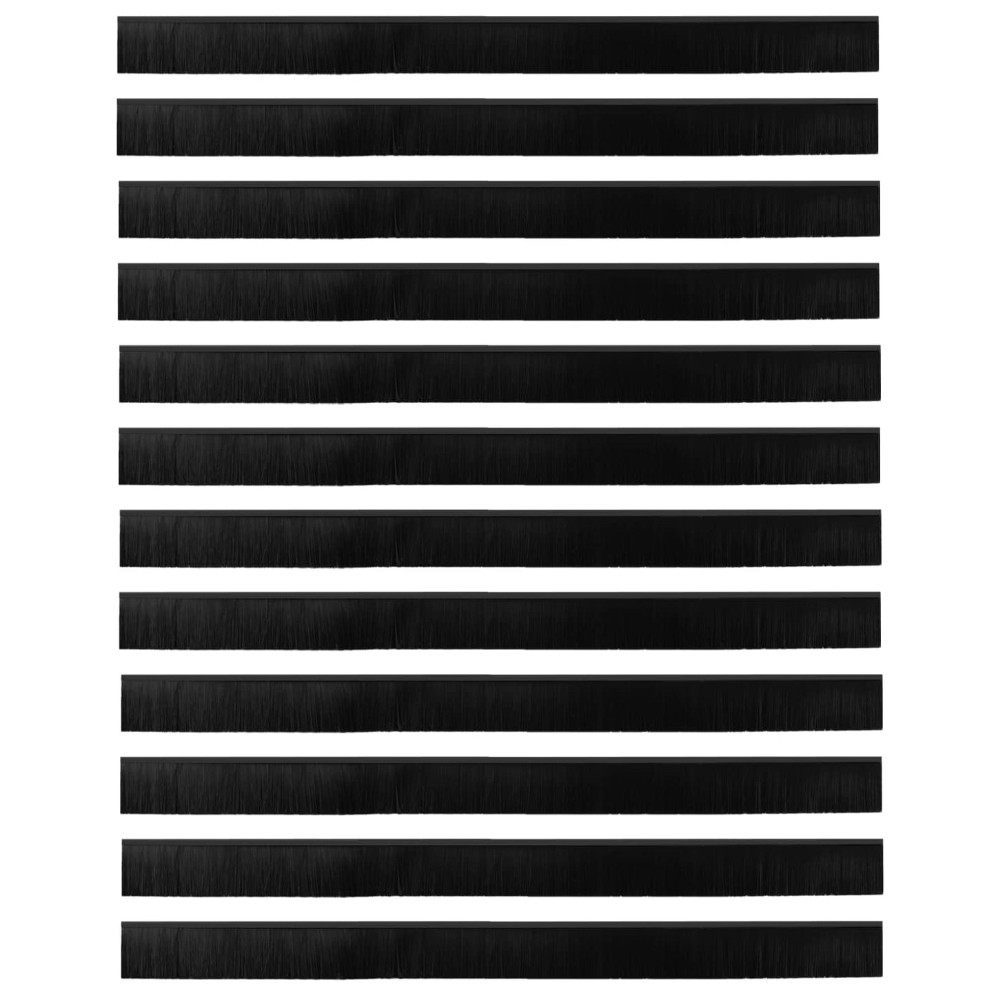 vidaXL Αυτοκόλλητες σφραγίδες πόρτας 12 pcs Μαύρο 100 cm