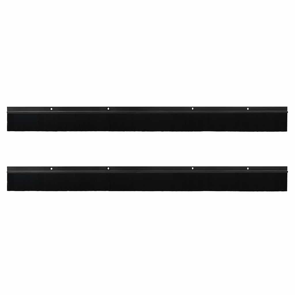 vidaXL Σφραγίδες πόρτας με βούρτσες που προσαρτώνται 2 pcs Μαύρο