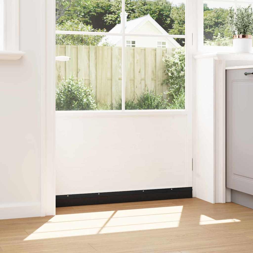 vidaXL Σφραγίδες πόρτας με βούρτσες που προσαρτώνται 6 pcs Μαύρο