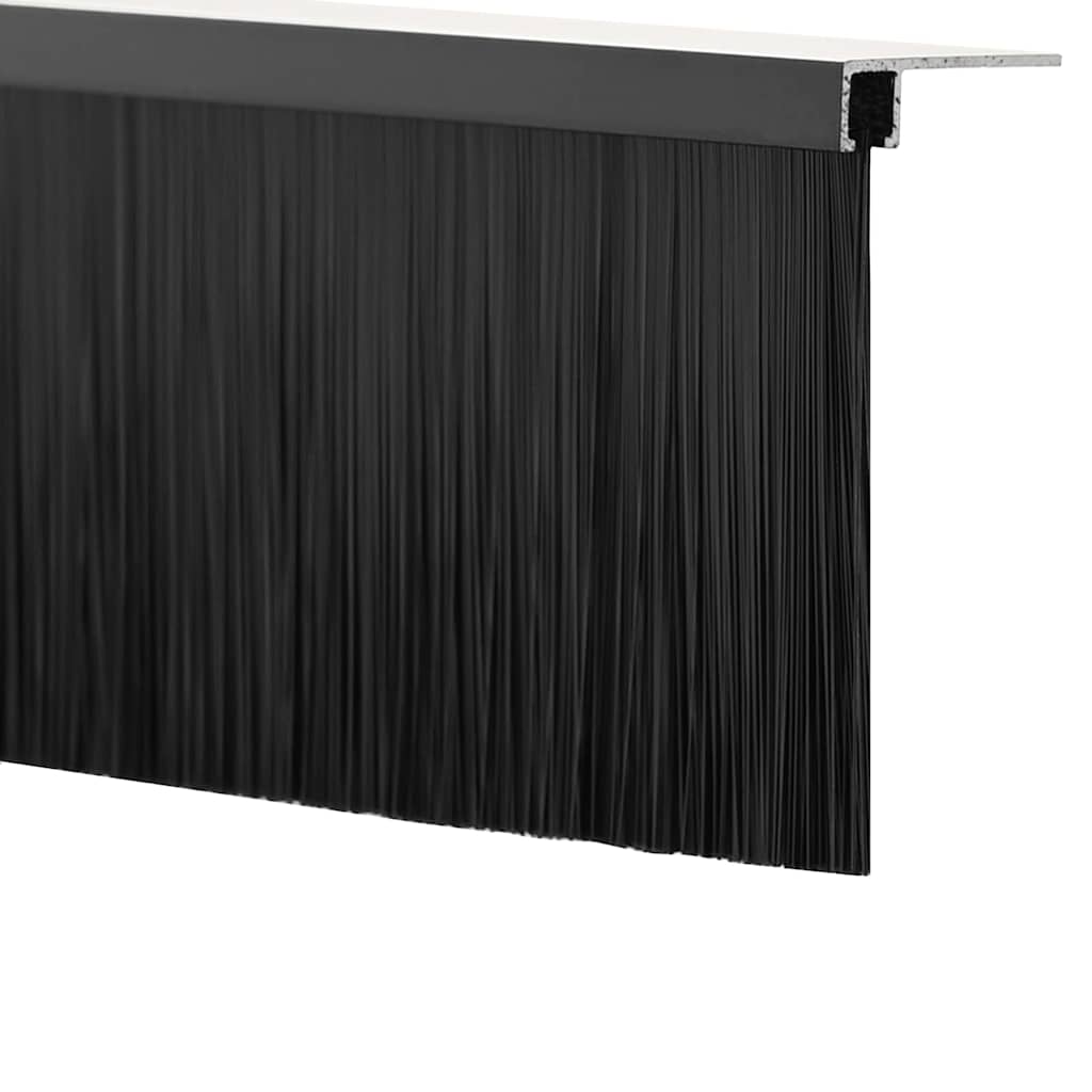 vidaXL Σφραγίδες πόρτας με βούρτσες που προσαρτώνται 2 pcs Μαύρο