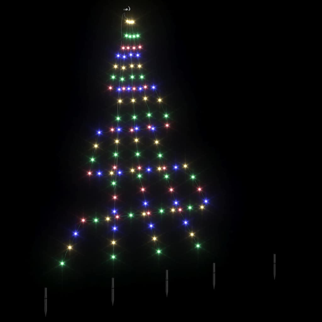 vidaXL LED Χριστουγεννιάτικο Δέντρο Πολύχρωμο 511 εκ Μέταλλο