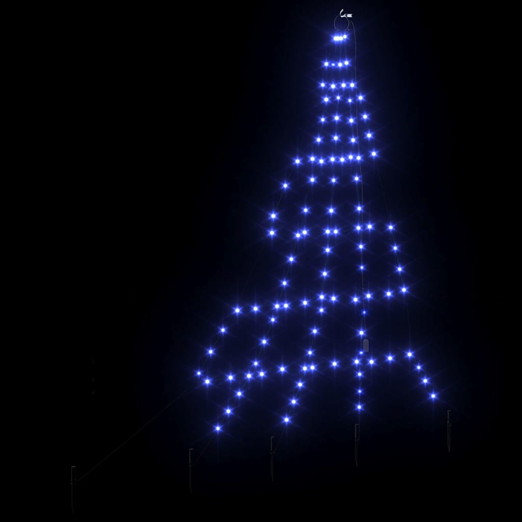 vidaXL LED Χριστουγεννιάτικο Δέντρο με 112 LED Μπλε 511 εκ Μέταλλο