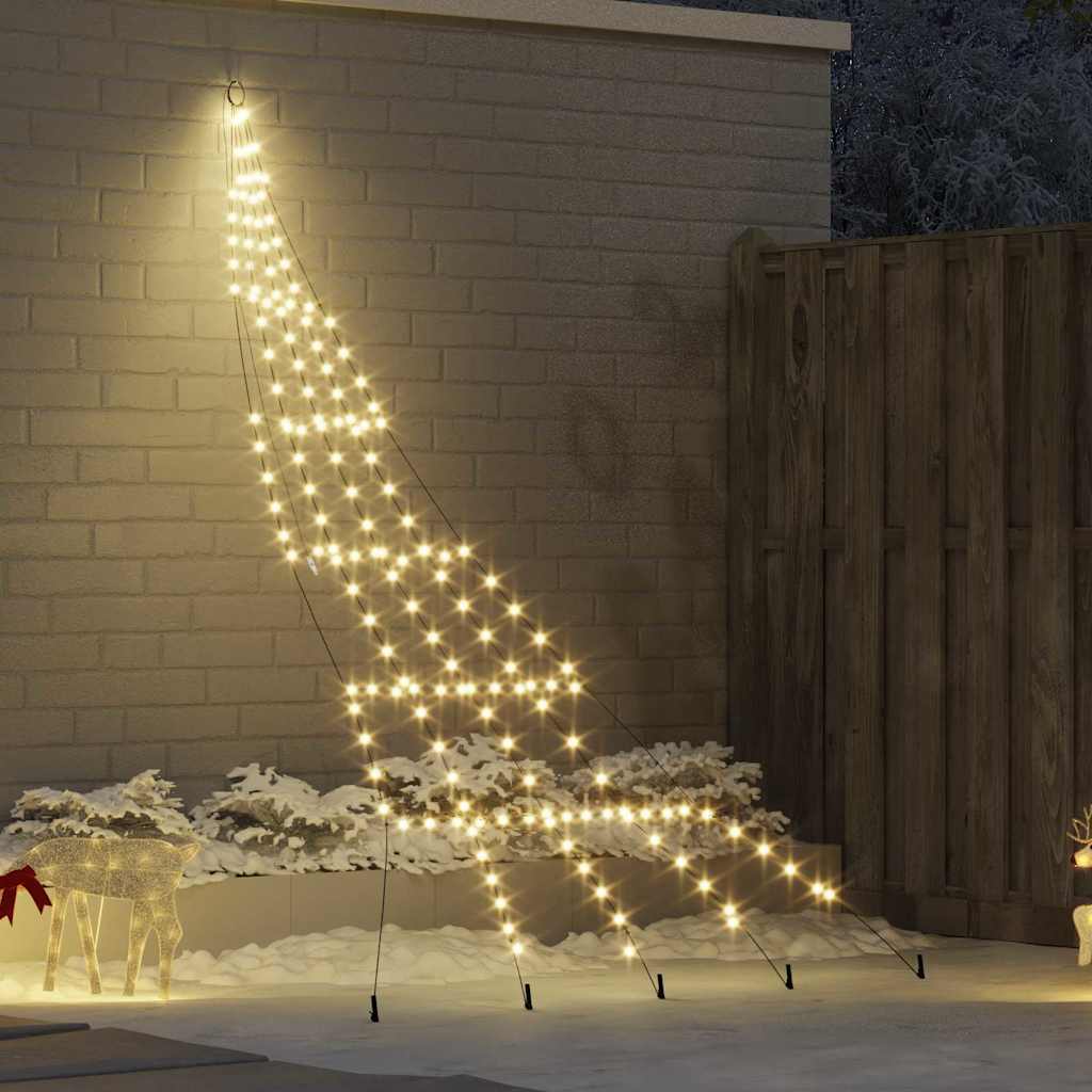 vidaXL LED Χριστουγεννιάτικο Δέντρο Θερμό λευκό 511 εκ Μέταλλο