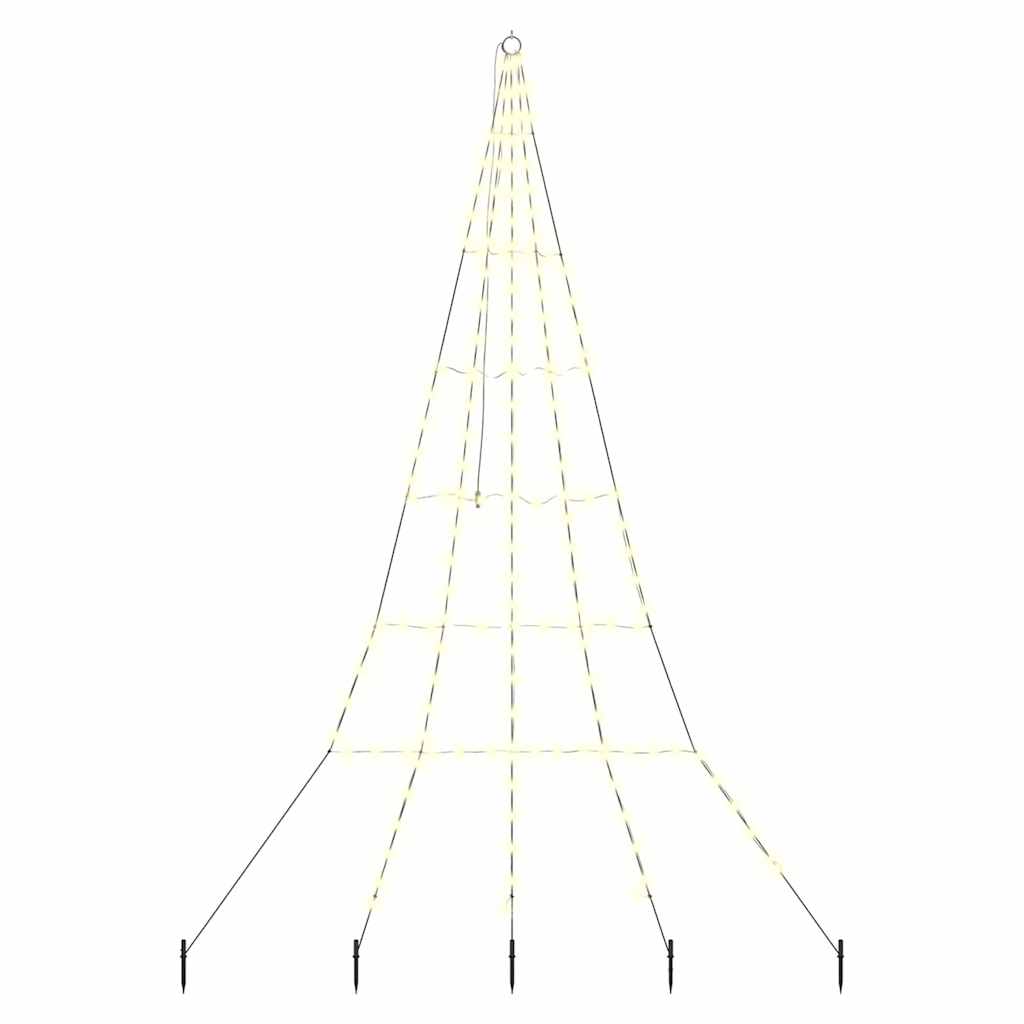 vidaXL LED Χριστουγεννιάτικο Δέντρο Θερμό λευκό 511 εκ Μέταλλο