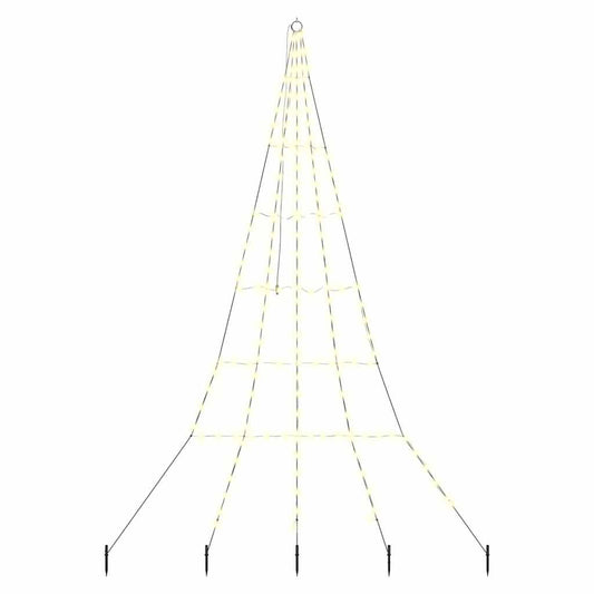 vidaXL LED Χριστουγεννιάτικο Δέντρο Θερμό λευκό 511 εκ Μέταλλο