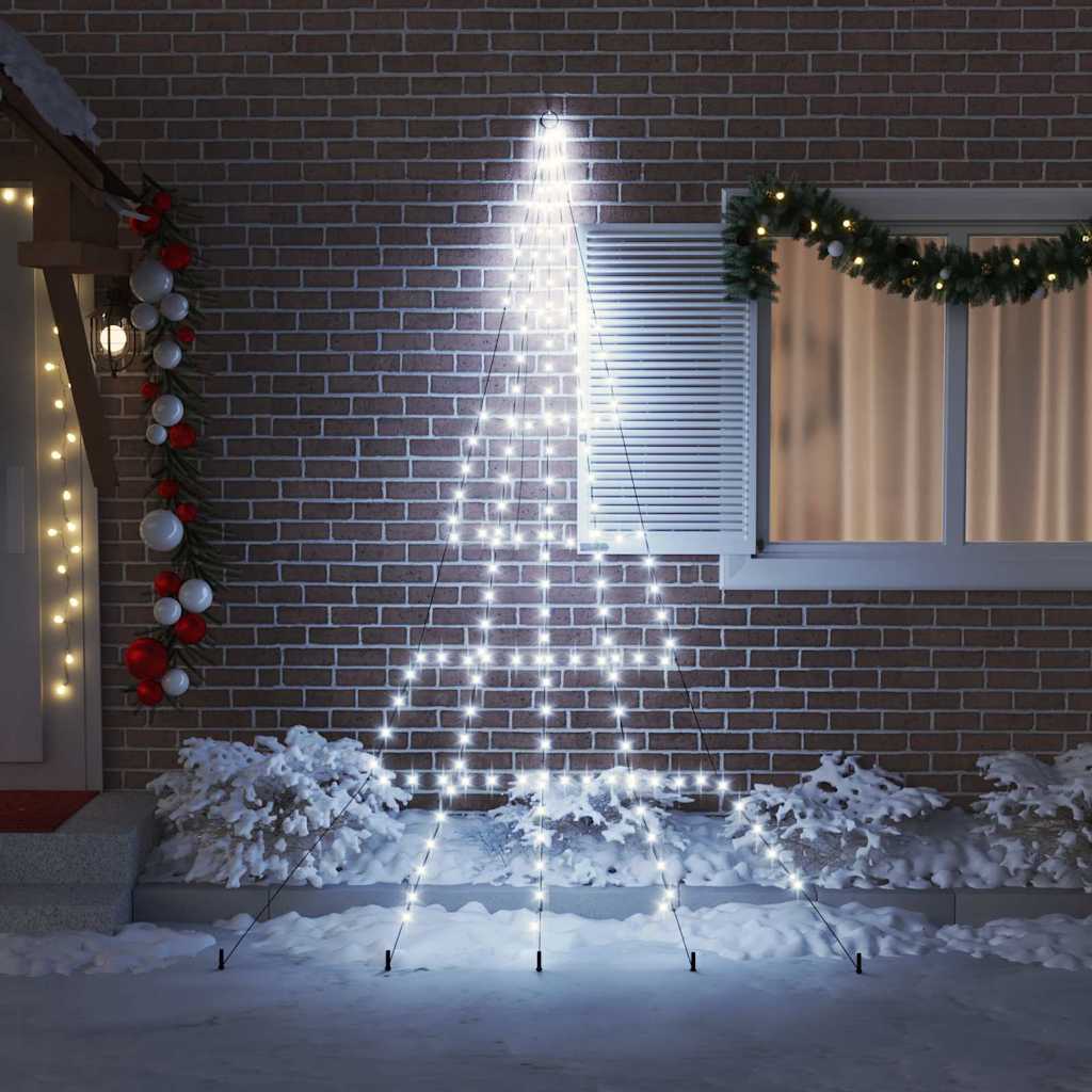 vidaXL LED Χριστουγεννιάτικο Δέντρο Ψυχρό λευκό 511 εκ Μέταλλο