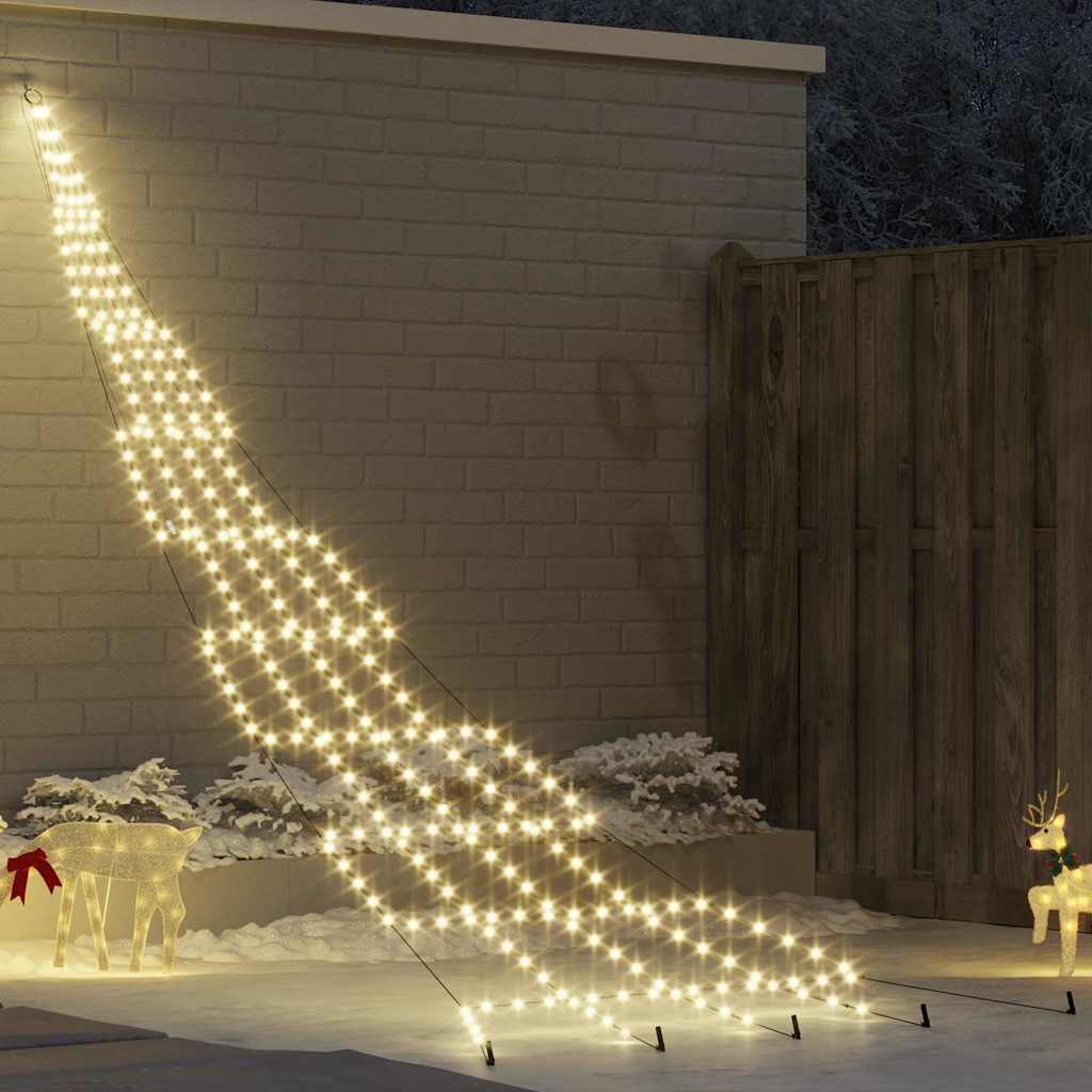 vidaXL LED Χριστουγεννιάτικο Δέντρο Θερμό λευκό 511 εκ Μέταλλο