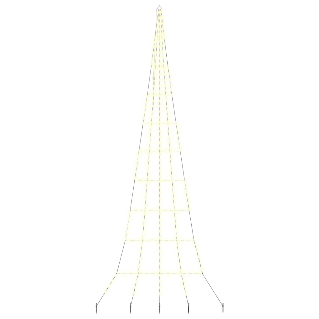 vidaXL LED Χριστουγεννιάτικο Δέντρο Θερμό λευκό 511 εκ Μέταλλο