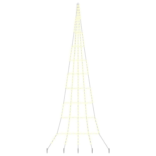 vidaXL LED Χριστουγεννιάτικο Δέντρο Θερμό λευκό 511 εκ Μέταλλο