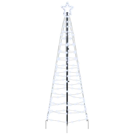 vidaXL Χριστουγεννιάτικο Δέντρο LED με Σφήνες Εδάφους Ψυχρό λευκό