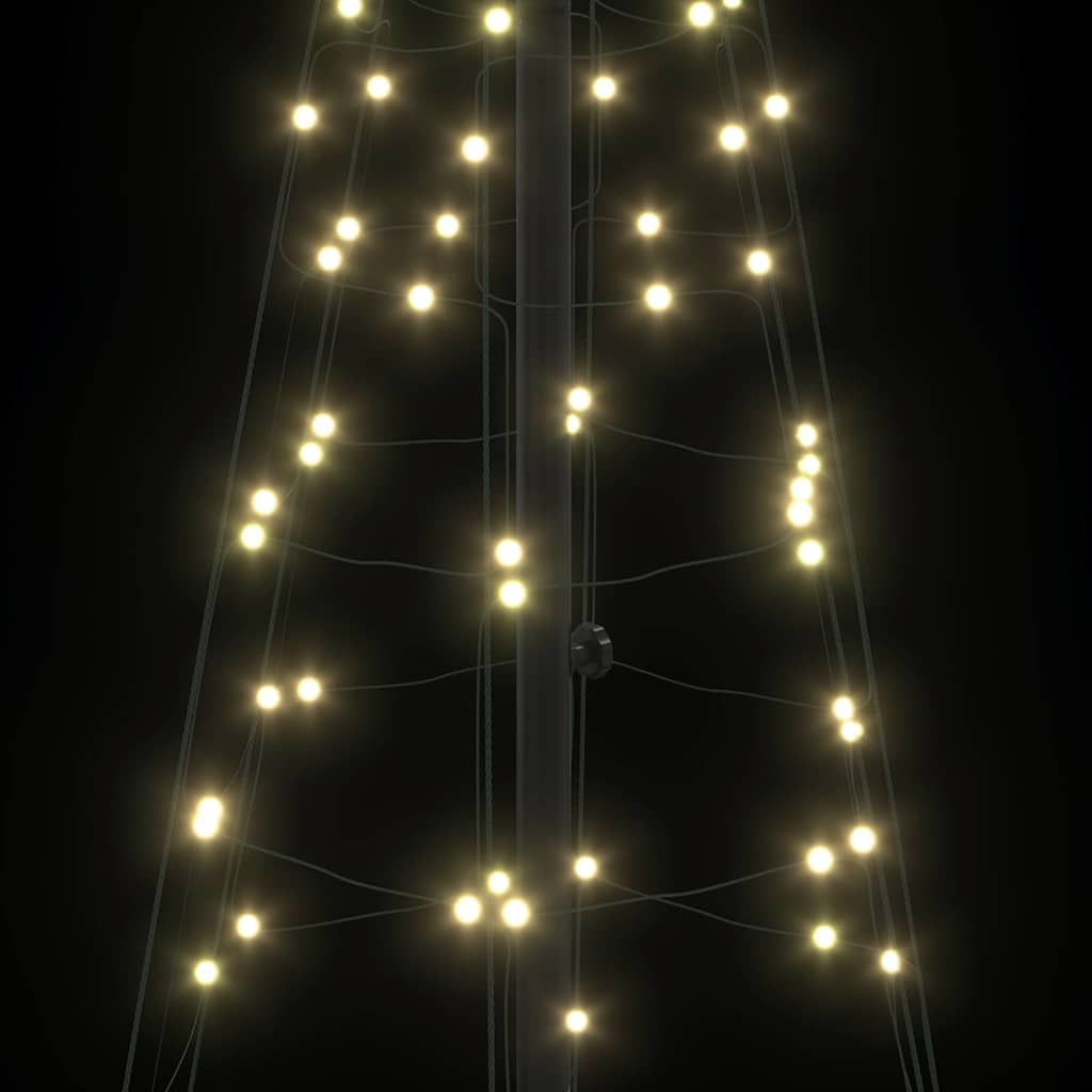 vidaXL LED Χριστουγεννιάτικο Δέντρο με βάση Θερμό λευκό 250 cm Σίδερο
