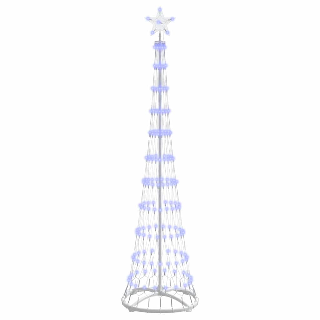 vidaXL LED Χριστουγεννιάτικο Δέντρο Μπλε 51 x 51 x 190 εκ Μέταλλο