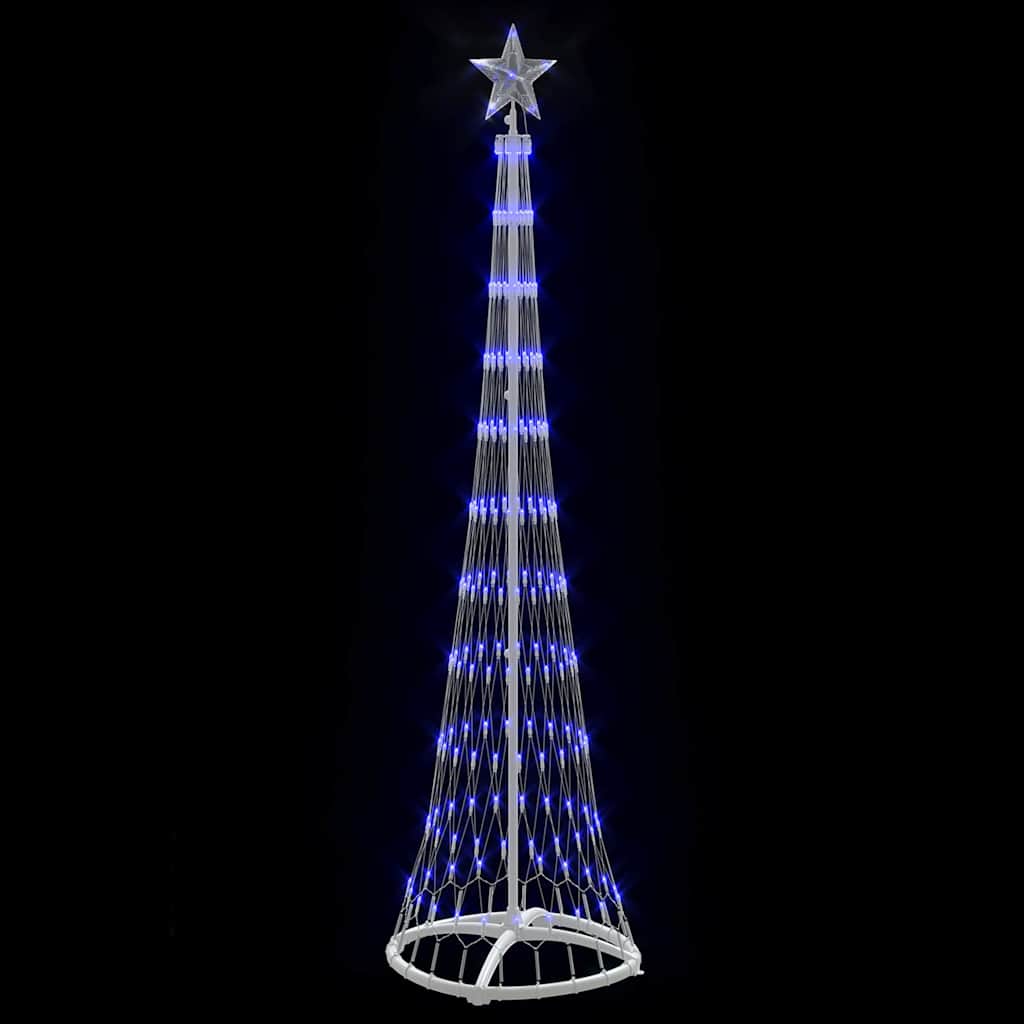 vidaXL LED Χριστουγεννιάτικο Δέντρο Μπλε 51 x 51 x 190 εκ Μέταλλο