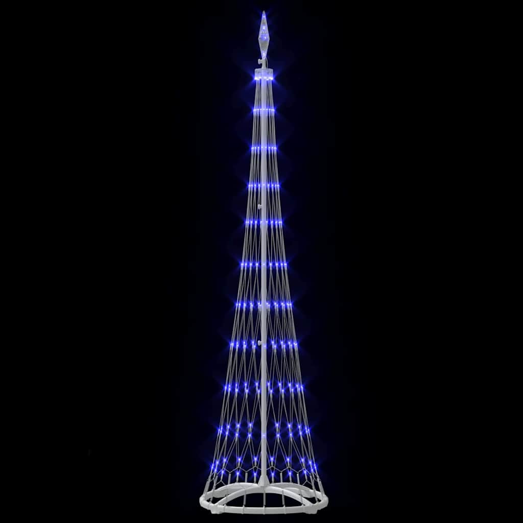vidaXL LED Χριστουγεννιάτικο Δέντρο Μπλε 51 x 51 x 190 εκ Μέταλλο