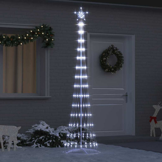 vidaXL LED Χριστουγεννιάτικο Δέντρο Ψυχρό λευκό 138.5 x 138.5 x 399 εκ