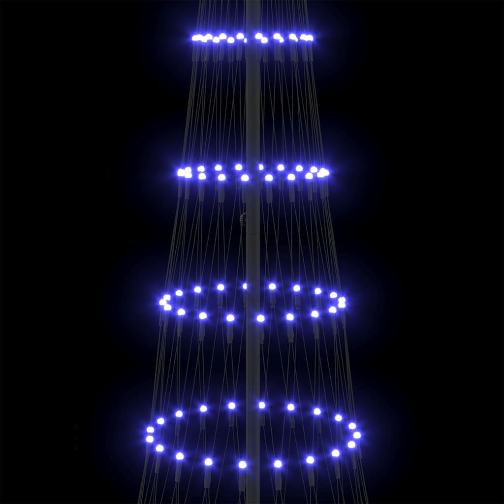 vidaXL LED Χριστουγεννιάτικο Δέντρο με 355 LED Μπλε 302,5 εκ. Μέταλλο