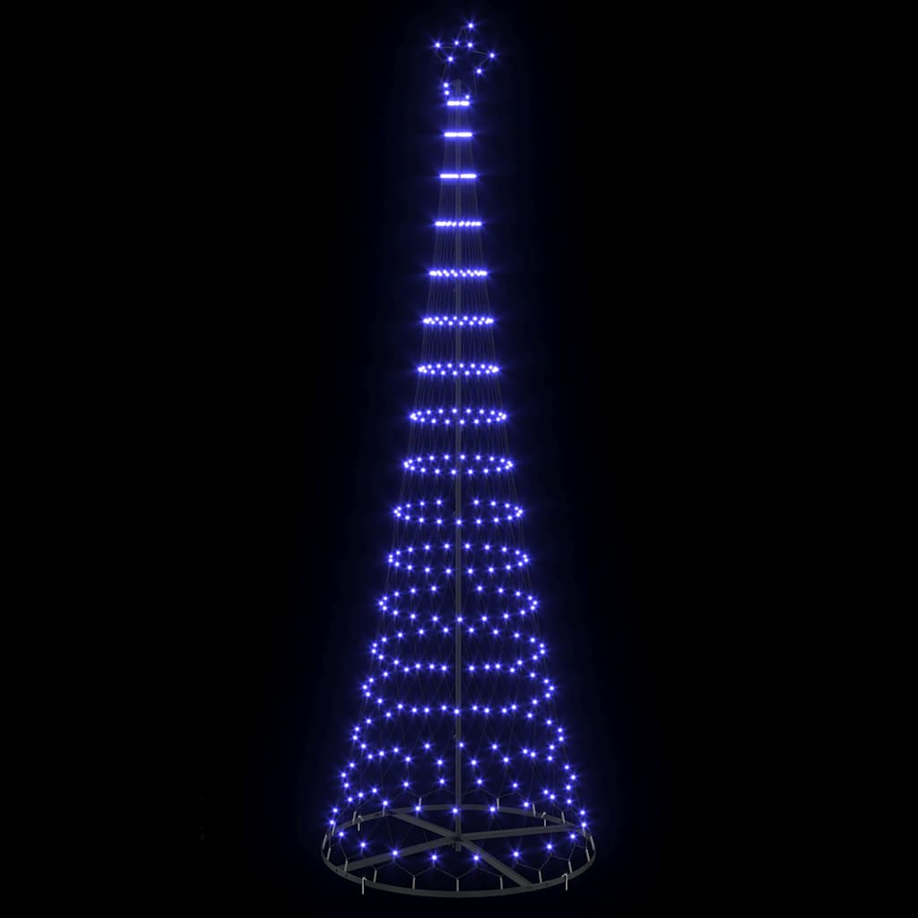vidaXL LED Χριστουγεννιάτικο Δέντρο με 355 LED Μπλε 302,5 εκ. Μέταλλο