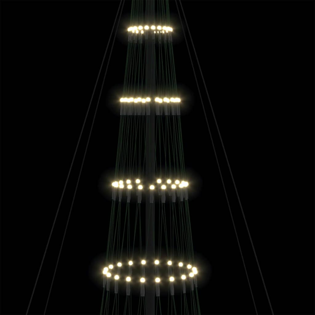 vidaXL LED Χριστουγεννιάτικο Δέντρο με βάση Θερμό λευκό 500 cm Μέταλλο