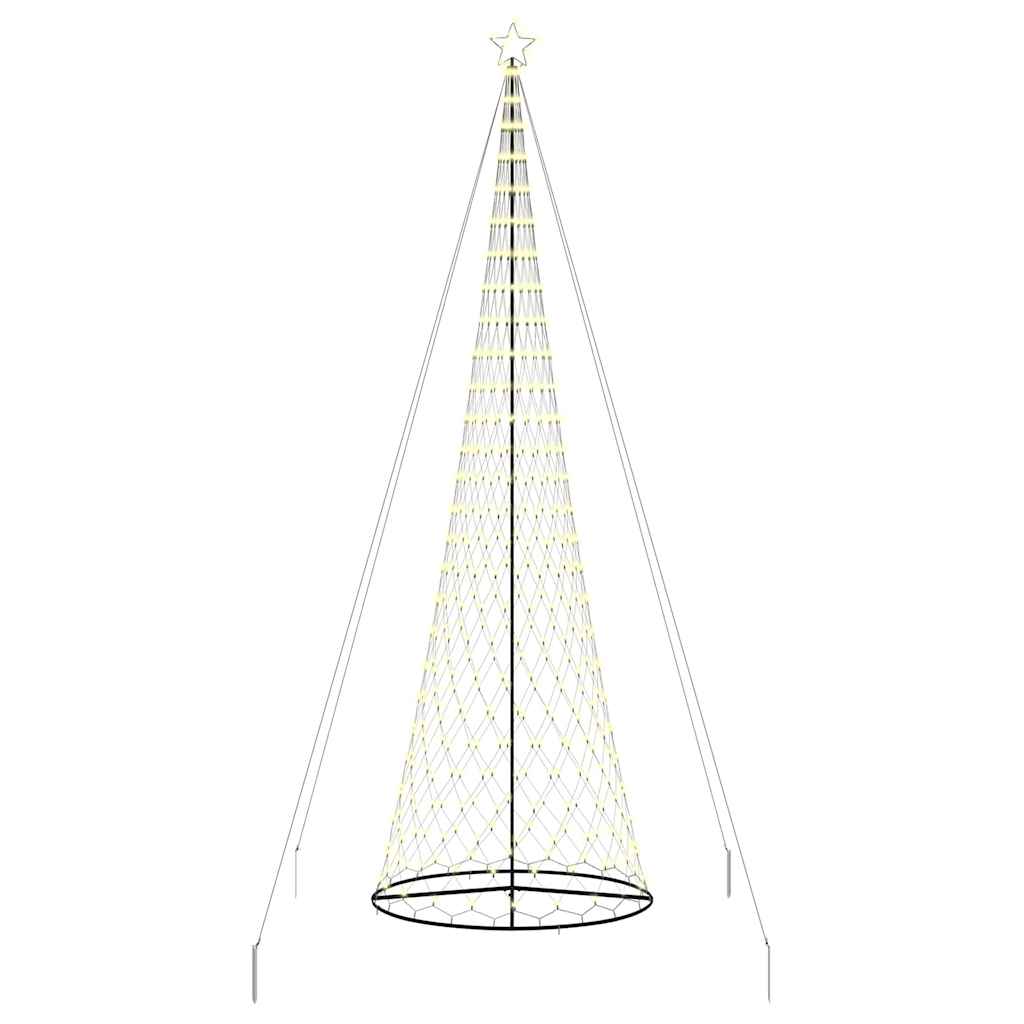vidaXL LED Χριστουγεννιάτικο Δέντρο με βάση Θερμό λευκό 500 cm Μέταλλο