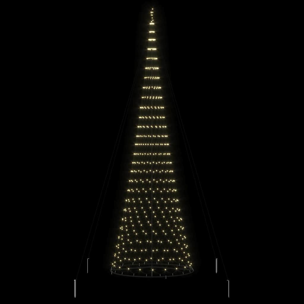 vidaXL LED Χριστουγεννιάτικο Δέντρο με βάση Θερμό λευκό 500 cm Μέταλλο
