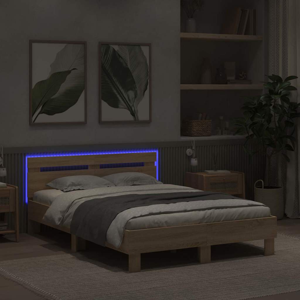 vidaXL Σκελετός Κρεβατιού Σονόμα 137 x 190 cm Επεξεργασμένο ξύλο