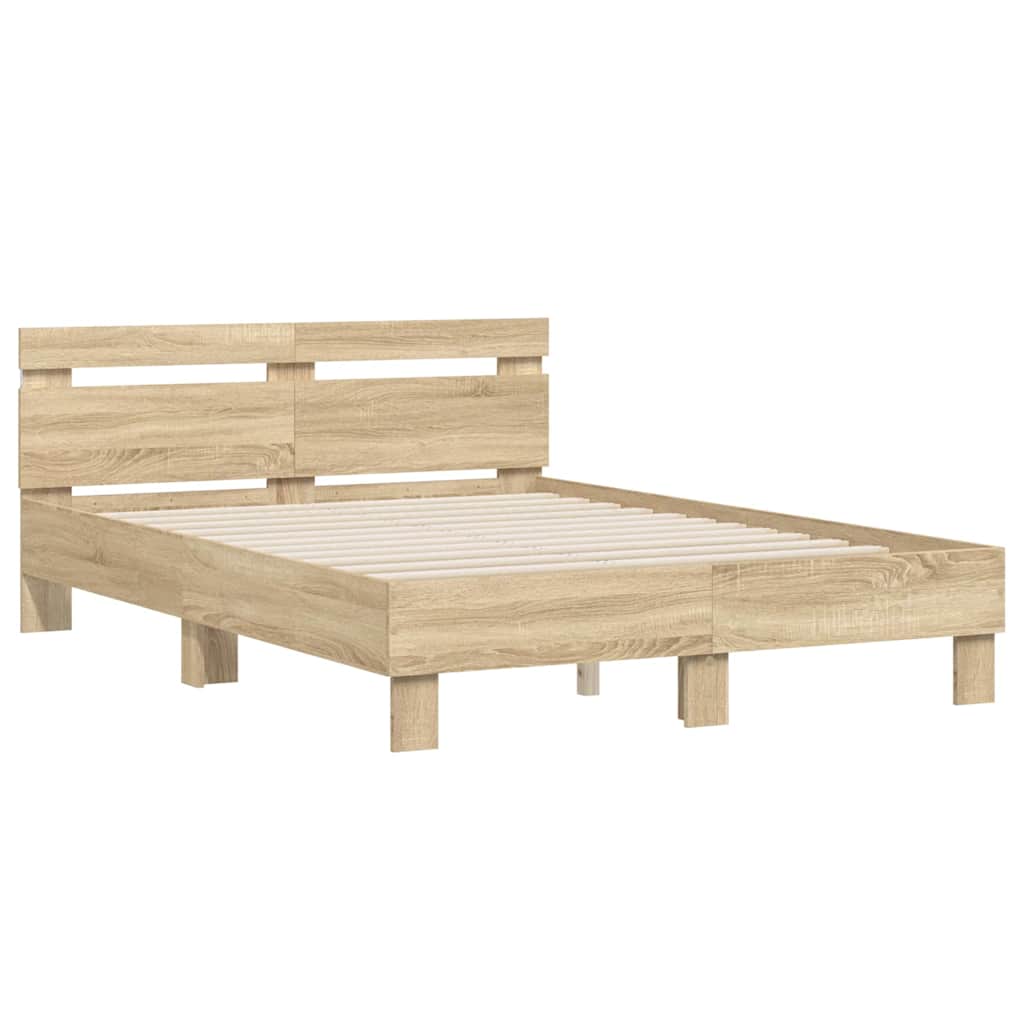 vidaXL Σκελετός Κρεβατιού Σονόμα 137 x 190 cm Επεξεργασμένο ξύλο