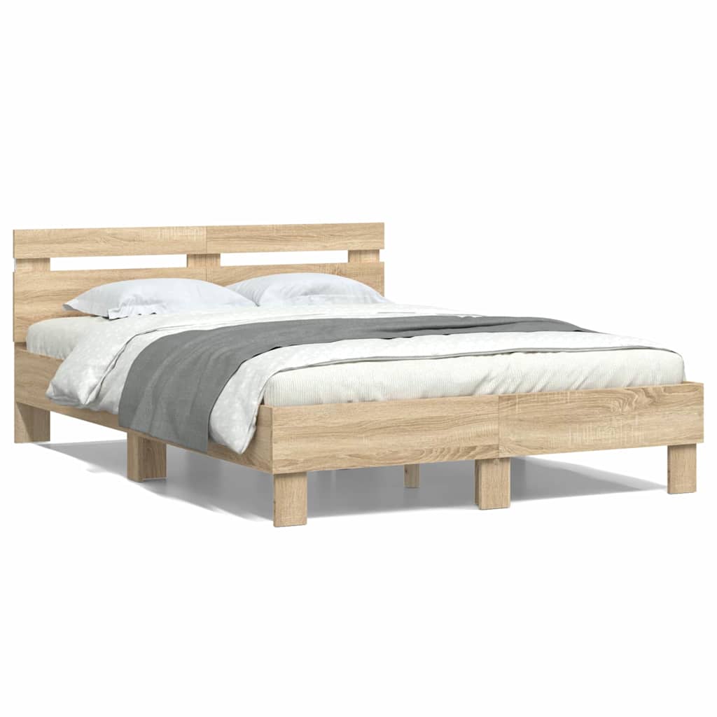 vidaXL Σκελετός Κρεβατιού Σονόμα 137 x 190 cm Επεξεργασμένο ξύλο
