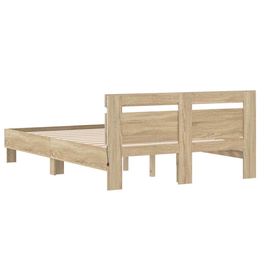 vidaXL Σκελετός Κρεβατιού Σονόμα 137 x 190 cm Επεξεργασμένο ξύλο