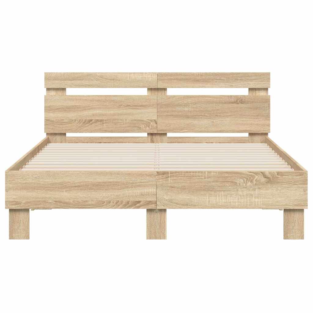 vidaXL Σκελετός Κρεβατιού Σονόμα 137 x 190 cm Επεξεργασμένο ξύλο