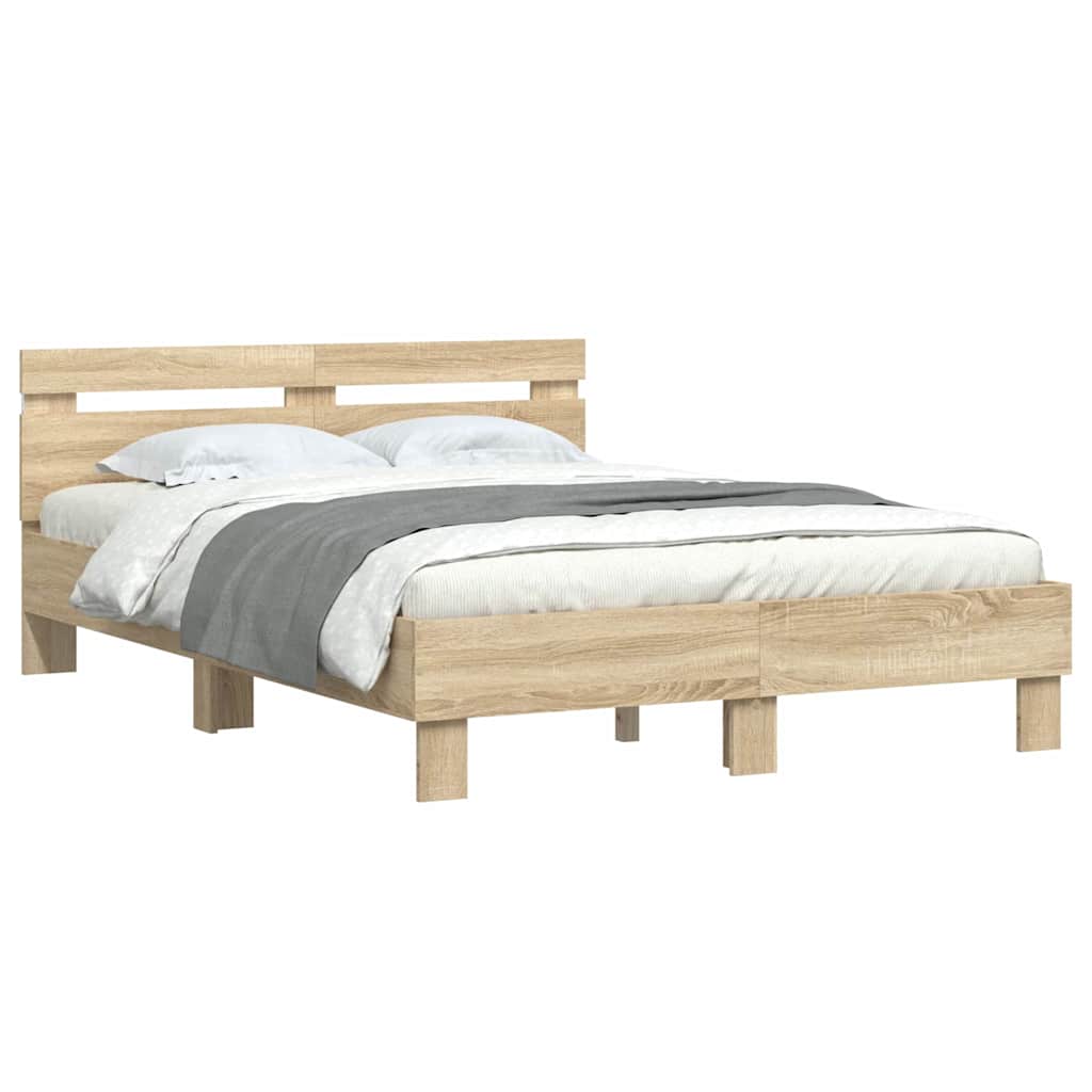vidaXL Σκελετός Κρεβατιού Σονόμα 137 x 190 cm Επεξεργασμένο ξύλο