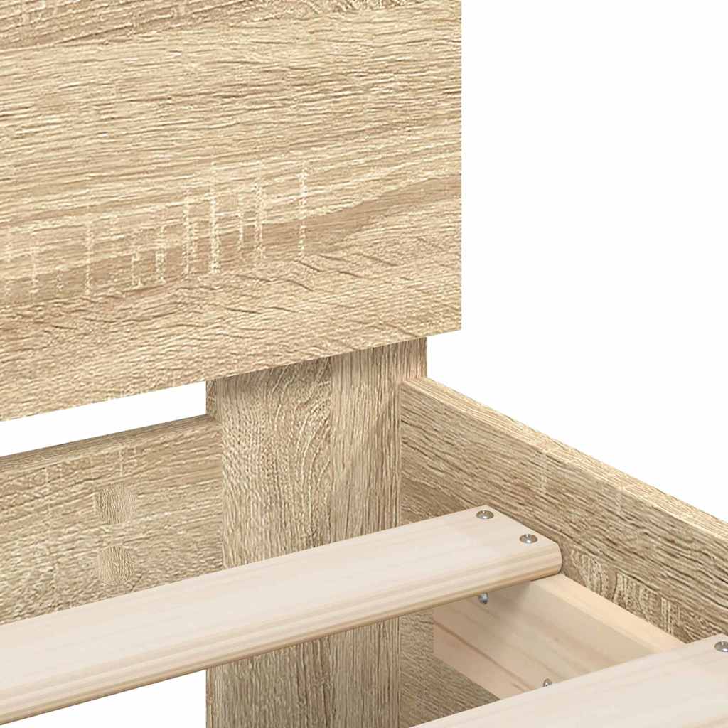 vidaXL Σκελετός Κρεβατιού Σονόμα 193 x 203 cm Επεξεργασμένο ξύλο