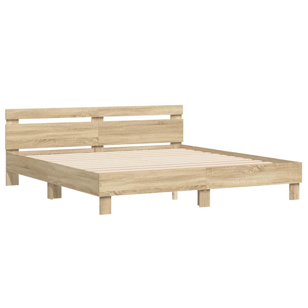 vidaXL Σκελετός Κρεβατιού Σονόμα 193 x 203 cm Επεξεργασμένο ξύλο