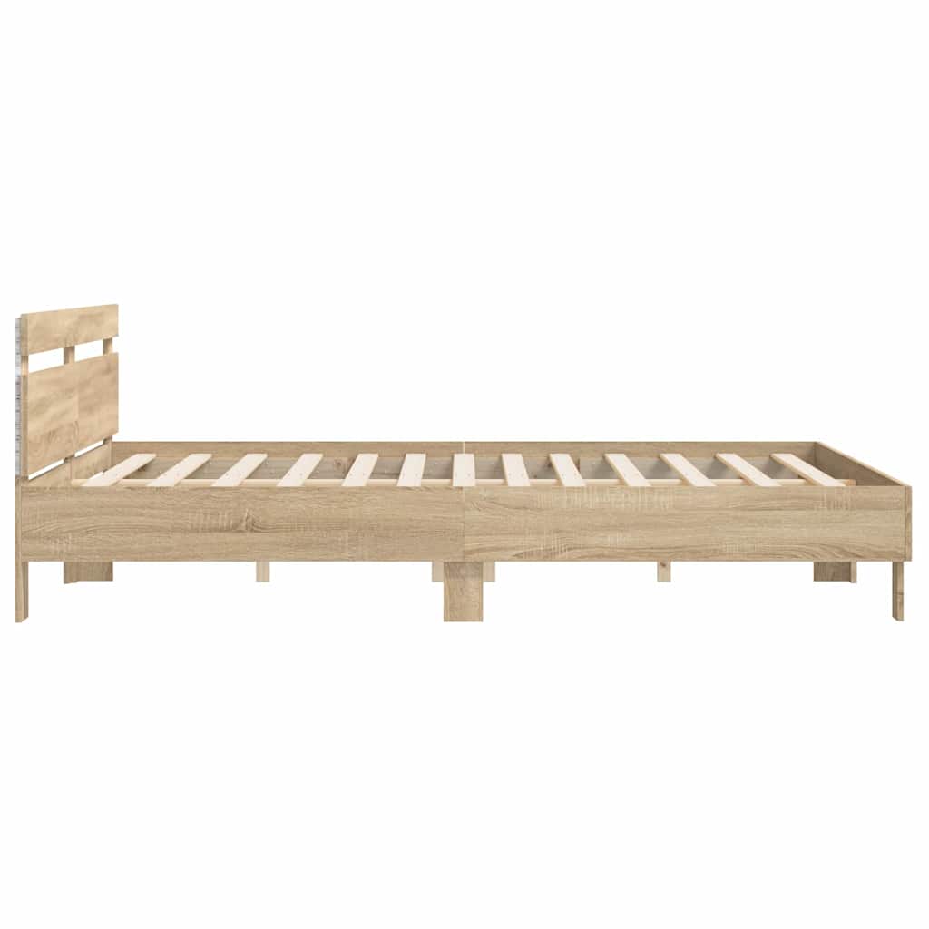 vidaXL Σκελετός Κρεβατιού Σονόμα 193 x 203 cm Επεξεργασμένο ξύλο
