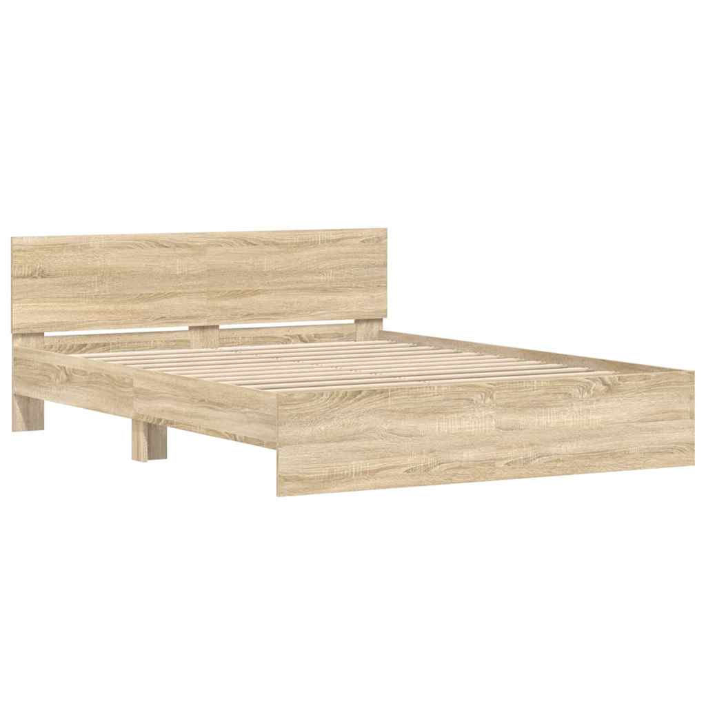 vidaXL Σκελετός Κρεβατιού Σονόμα 152 x 203 cm Επεξεργασμένο ξύλο