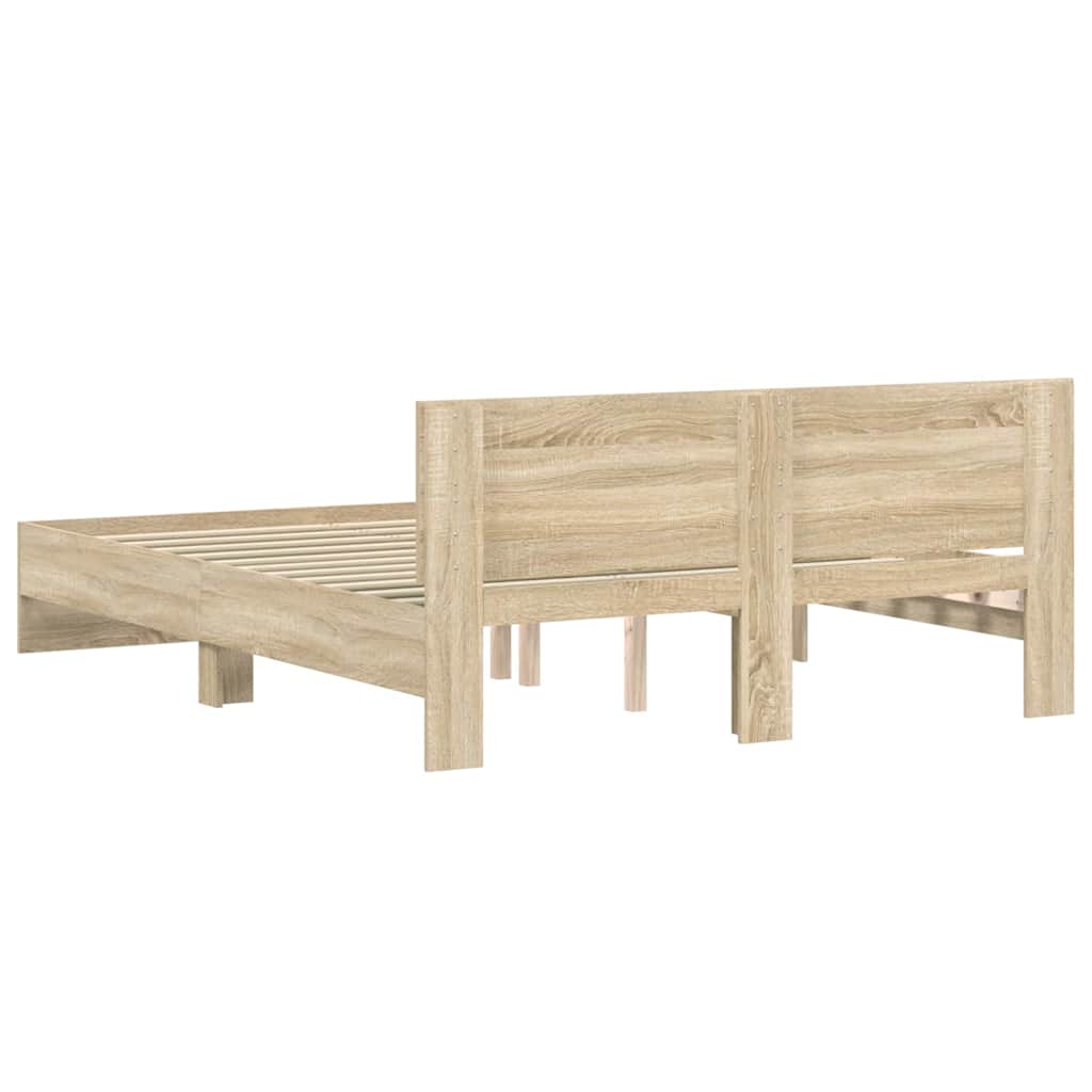 vidaXL Σκελετός Κρεβατιού Σονόμα 152 x 203 cm Επεξεργασμένο ξύλο