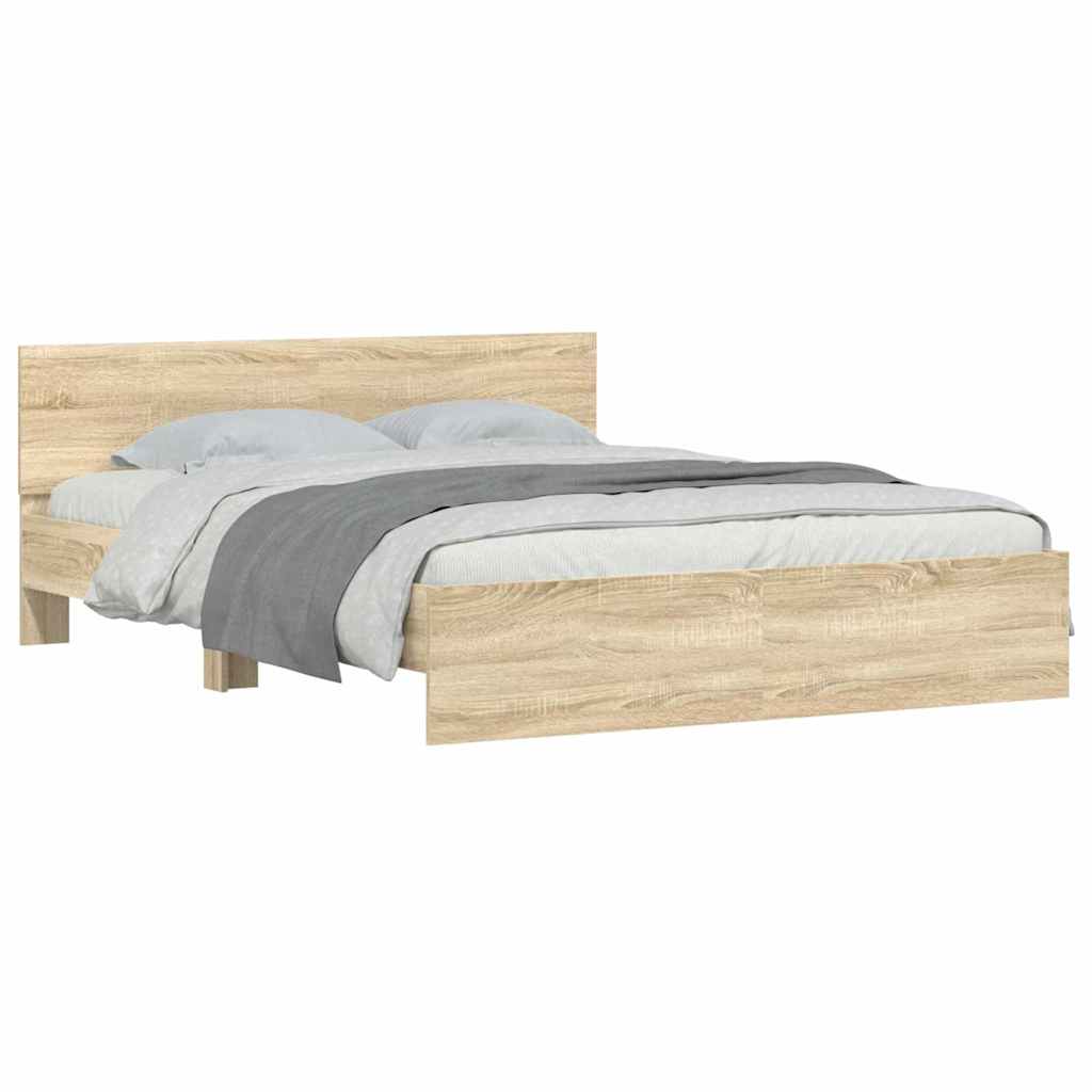 vidaXL Σκελετός Κρεβατιού Σονόμα 152 x 203 cm Επεξεργασμένο ξύλο
