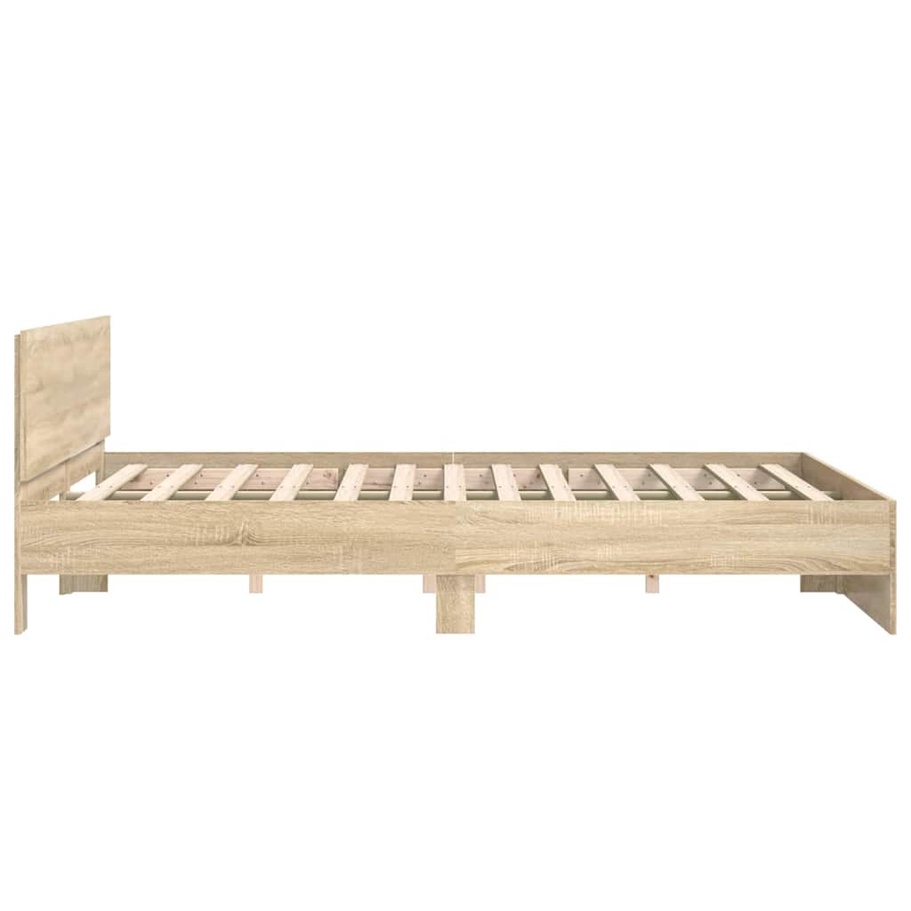 vidaXL Σκελετός Κρεβατιού Σονόμα 193 x 203 cm Επεξεργασμένο Ξύλο