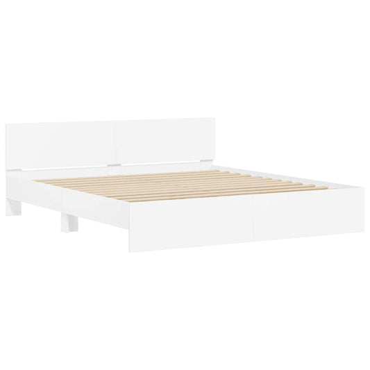 vidaXL Σκελετός Κρεβατιού Λευκό 137 x 190 cm Επεξεργασμένο ξύλο