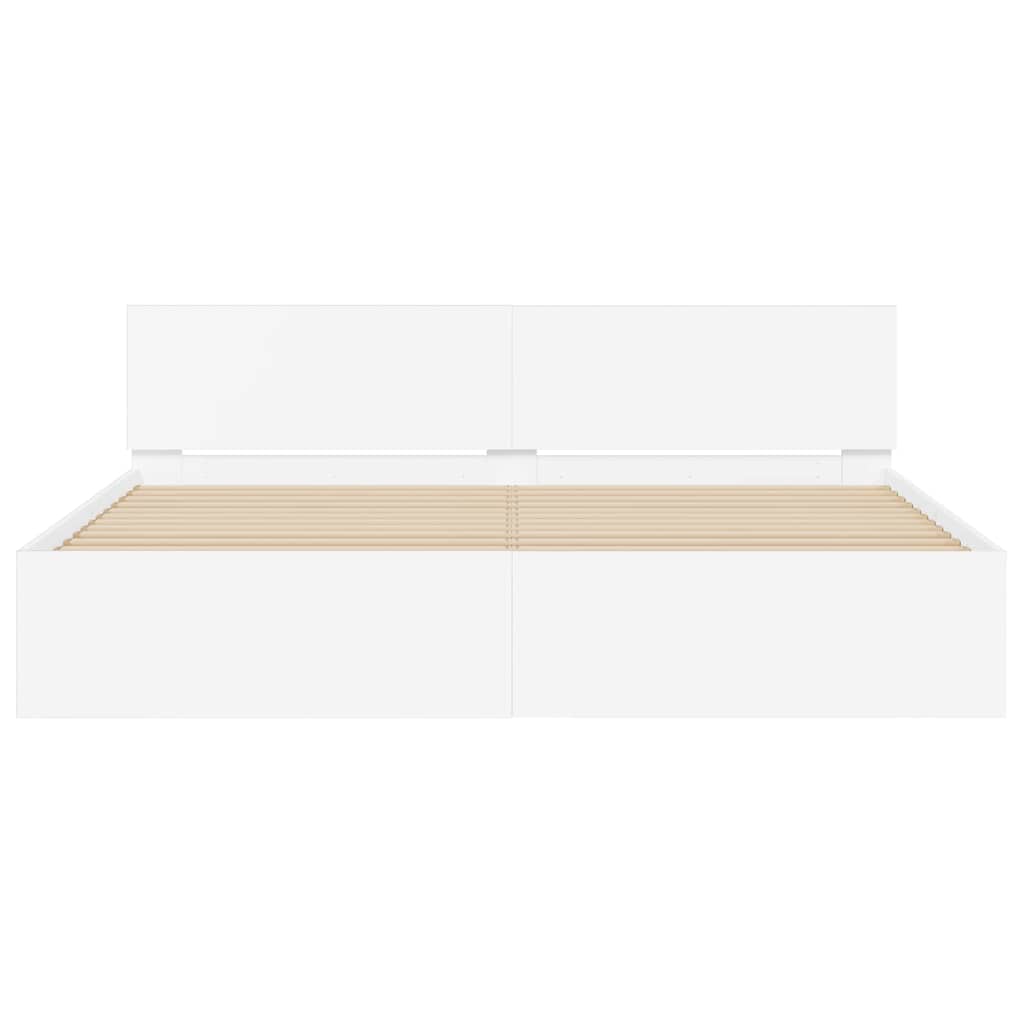 vidaXL Σκελετός Κρεβατιού Λευκό 137 x 190 cm Επεξεργασμένο ξύλο