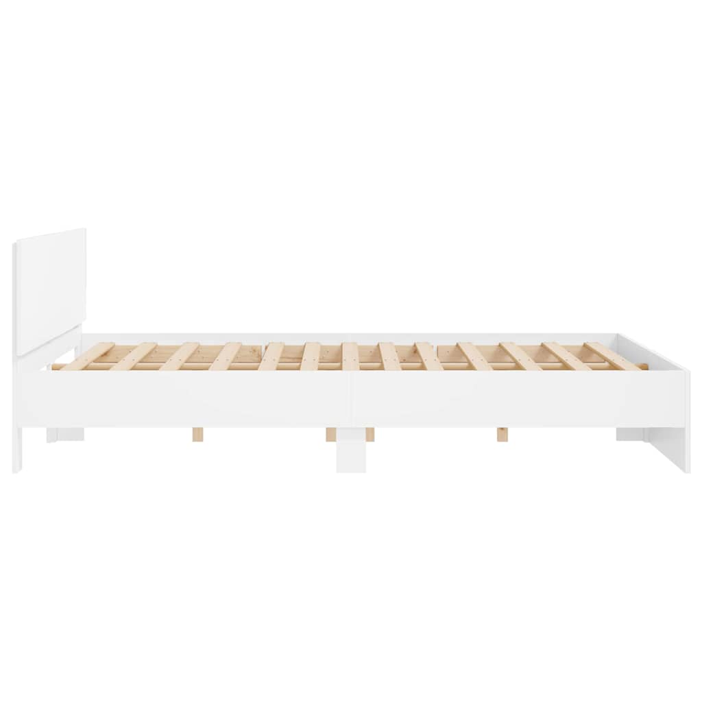 vidaXL Σκελετός Κρεβατιού Λευκό 137 x 190 cm Επεξεργασμένο ξύλο