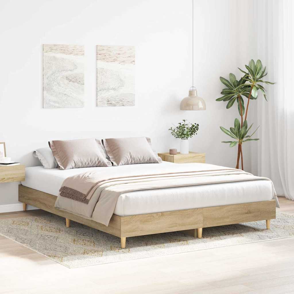 vidaXL Σκελετός Κρεβατιού 2 pcs Σονόμα 152 x 203 cm Επεξεργασμένο ξύλο