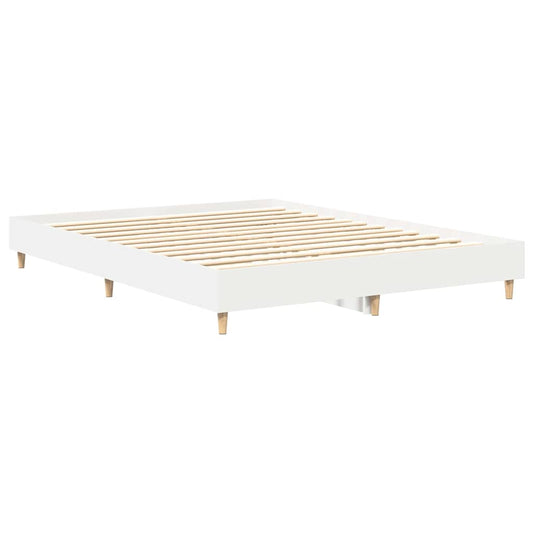 vidaXL Σκελετός Κρεβατιού 2 pcs Λευκό 152 x 203 cm Επεξεργασμένο ξύλο