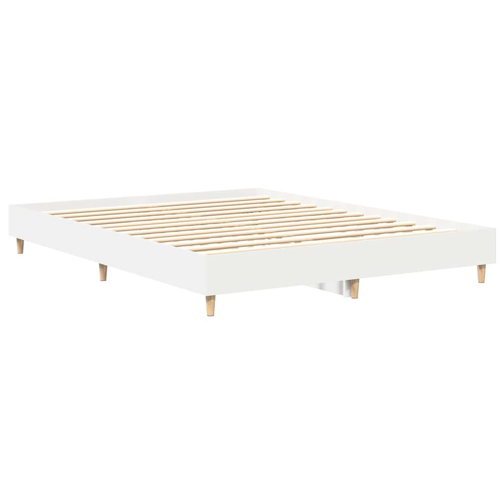 vidaXL Σκελετός Κρεβατιού 2 pcs Λευκό 152 x 203 cm Επεξεργασμένο ξύλο