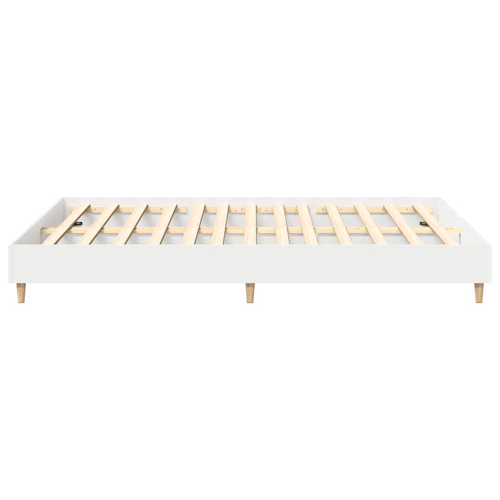 vidaXL Σκελετός Κρεβατιού 2 pcs Λευκό 152 x 203 cm Επεξεργασμένο ξύλο
