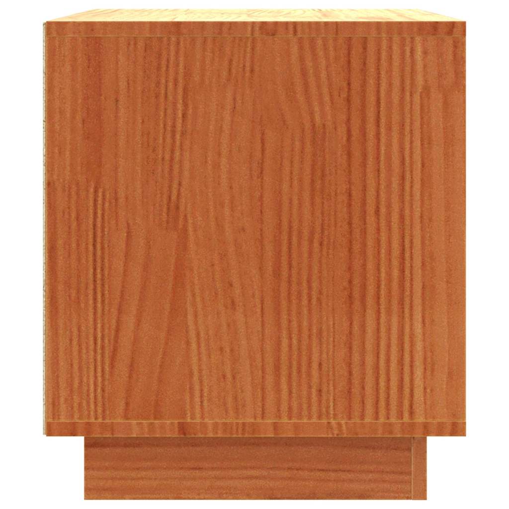 vidaXL Ντουλάπι TV Κερωτό καφέ 80 x 35 x 40,5 εκ. Στερεά ξυλεία πεύκου