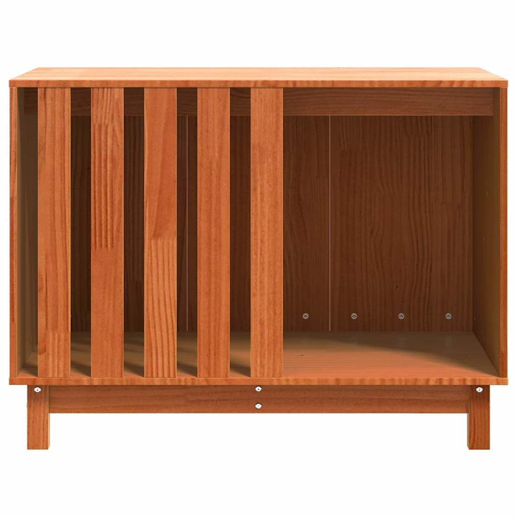 vidaXL Σπίτι Σκύλου Κερωτό καφέ 90 x 60 x 67 εκ. Στερεά ξυλεία πεύκου