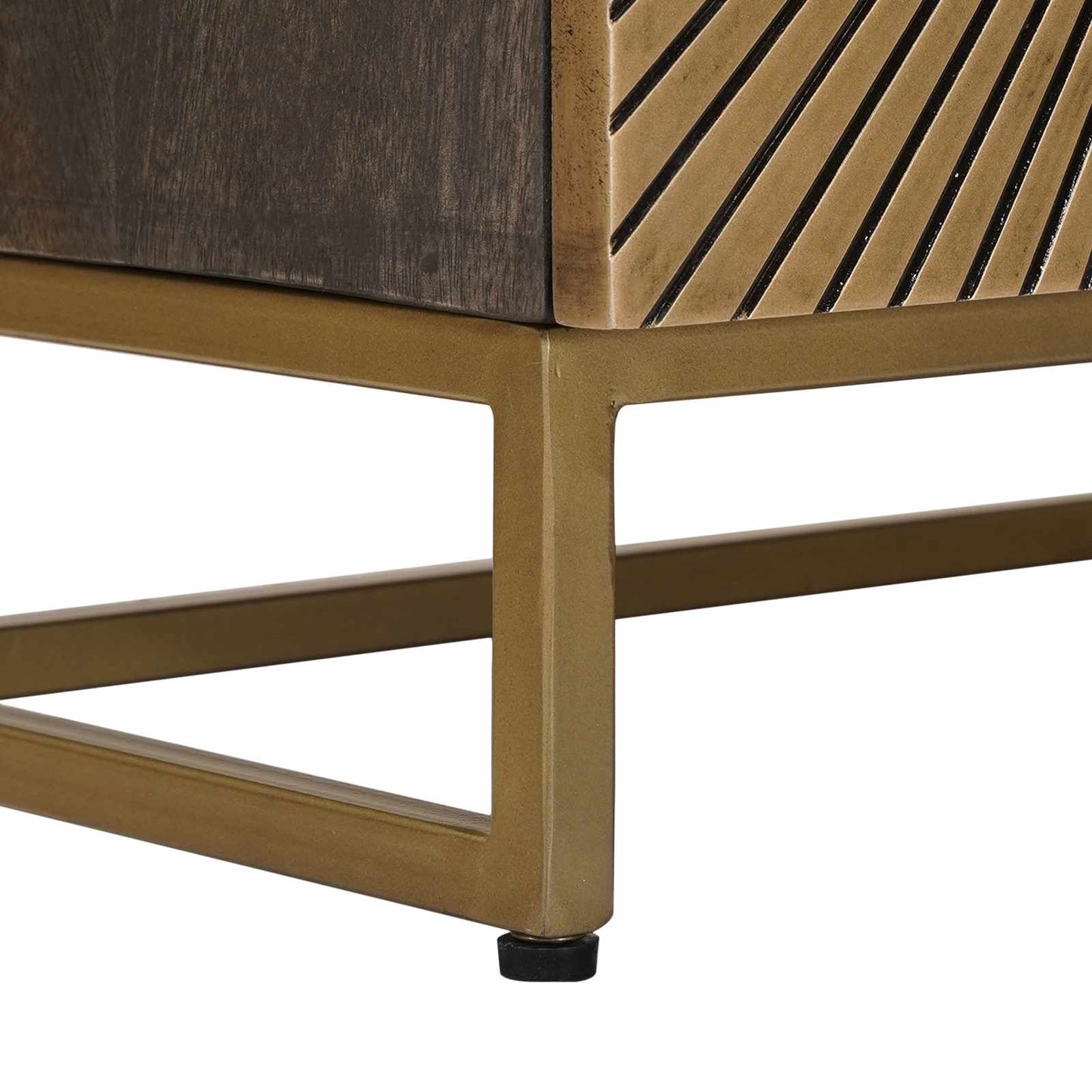 vidaXL Χειροποίητο Κομοδίνο Καφετί 40 x 30 x 50 cm Στερεό ξύλο μάνγκο